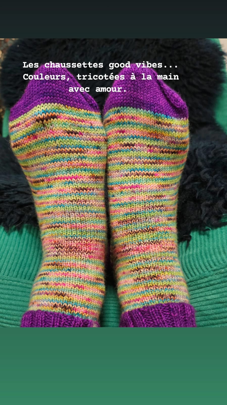 Chaussettes Good Vibes tricotées avec Amour
